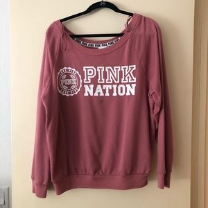 Size L PINK VS Pink Nation Sweatshirt
